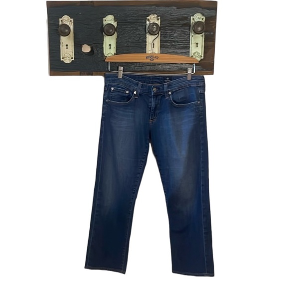 AG Adriano Goldschmied Straight Leg Cropped Jeans Size 29 - Picture 2 of 16